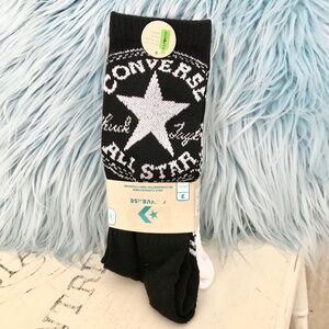 Converse All Star, Socks, Half Cushion Crew Socks, 3 Pairs, Mens, Size 6-12, NEW